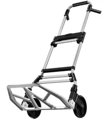(耐荷重150KGハンドル付き) 固定ロープ2本付き アウトドア 釣り 運搬 荷物 防災用 業務用 家庭用 折りたたみ式 コンパクト 耐荷重150KG 大型 ハンドトラック 台車 キャリーカート