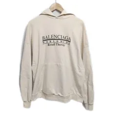 BALENCIAGA(バレンシアガ) パーカー サイズL レディース美品  - 675003 ベージュ×黒 長袖のサムネイル