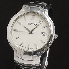 稼働 SEIKO セイコー 電波ソーラー ローマン デイト ラメ シルバー