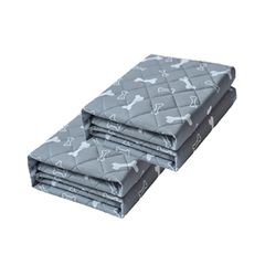Newfind　ペットおしっこマット トイレシート　犬　超吸収　ペットシーツ　防水 マット　洗える　ペットパッド　漏れ防止　下敷き　速乾　消臭　介護　繰り返し利用可能　エコ 制菌 (骨グレー80×90cm 2点セット)