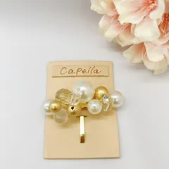 ヘアアクセサリー　ポニーフック　パール