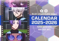 【中古】カレンダー 凪誠士郎＆御影玲王 2025年度 壁掛けカレンダー 「くら寿司×ブルーロック」 キャンペーン品