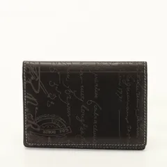 【希少】ベルルッティ 名刺入れ 二つ折り カリグラフィ マダムオルガ期 Berluti ベルルッティ マコレ カリグラフィ 二つ折り財布 札