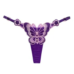 Karly Shop Tバック レディース 蝶 バラフライ セクシー ランジェリー サイドストリング 紐パン サイズ調整 過激 エロい インナー プレゼント rt2261