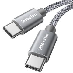 【数量限定】USB Type C to Type C ケーブル【1m 2本セット】CLEEFUN タイプC to C ケーブル【PD対応 60W急速充電】USB C to C 高耐久ナイロン MacBook Pro、iPad Pro/Air、Galaxy S2