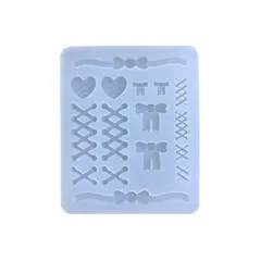 シリコンモールド デコパーツ レース リボン ハート トレカケース トレカデコ デコレーション レジン 1