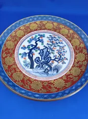 有田焼　哲山作　大皿　飾皿 2】有田焼 哲山作 大皿 飾り皿 絵皿 - メルカリ