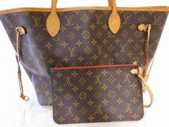 ヴィトン M41177 AR2184 ■ ネヴァーフル MM トートバッグ ポーチ付き モノグラム スリーズ レッド LOUIS VUITTON□7F