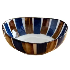新品 テーブルウェアイースト 中鉢 13.6cm 青茶サビ十草