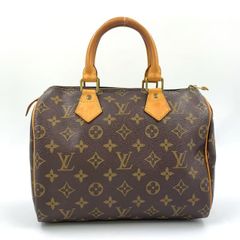 LOUIS VUITTON スピーディ25 モノグラム モノグラム レザー×PVC ブラウン ハンドバッグ ゴールド M41528