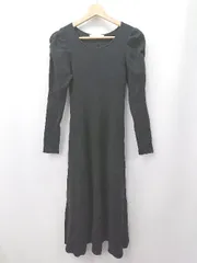 ◇ ⊆ リリアンカラット 長袖 ロング ニットワンピース サイズ2 ブラック系 レディース E  【1507280009208】