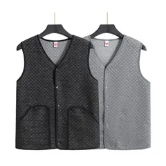 ベスト メンズ  Vネックトップス メンズベスト ポケット付き スポーツ 通勤 通学 紳士 登山 無地 お散歩 旅行に 誕生日 プレゼント ギフト 実用的 50代 60代 70代 80代 メンズファッション shanxuan09