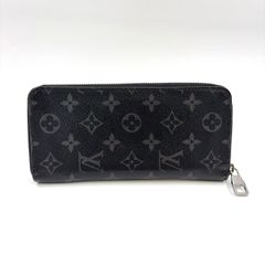 LOUIS VUITTON ジッピーウォレット ヴェルティカル モノグラムエクリプス モノグラムエクリプス レザー×PVC ブラック ラウンドファスナー長財布 ブラック M62295