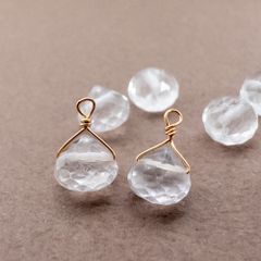 ＊2個＊ 天然石 パーツ フローライト チャーム サイズミックス 金色 アクセサリー作り te092