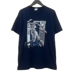 GM713 PORT&COMPANY ニューヨークヤンキース JUOGE 99 Tシャツ トップス プルオーバー クルーネック コットン 綿 100% ネイビー系 メンズ M