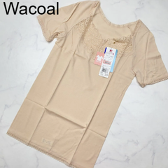 【新品タグ付き】Wacoal　ワコール　インナー　キャミソール　ノースリーブ　M　OC　オークル　シンプル　レース　ワコールさわやか研究所　シャーリーコットン　快適　プレゼント　ギフト