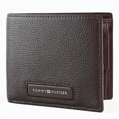トミーヒルフィガー 高品質ヨーロッパ輸入モデル TOMMY HILFIGER 二つ折り財布 小銭入れ付 MONOGRAM CC AND COIN ブラウン AM0AM13252 GB6 COFFEE BEAN ウォレット 折財布