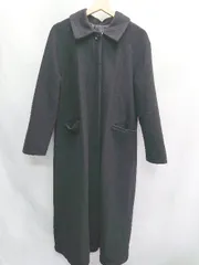 ◇ ⊇ select MOCA セレクト モカ 長袖 ロングコート サイズF ブラック系 レディース E  【1503060008119】