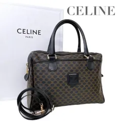 【価格交渉/質問大歓迎♪】希少　セリーヌ　黒マカダム　トリオンフ　2way　ハンドバッグ 4668