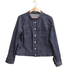 美品　レリアン　近年モデル　ノーカラー　デニム　ジャケット　ジージャン　13＋ リアルスタイル REAL STYLE デニムジャケット レディース ノー