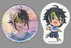 【中古】グッズセット 伊波ライ 缶バッジ＆ダイカットステッカー 「くじスクエア にじさんじHEROES海の家くじ」 D賞