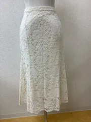 ユニクロ　タグ付き未使用 オフホワイトレース フレアスカート