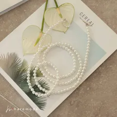 ネックレス 結婚式 ロング イミテーションパール パール 樹脂パール 韓国 アクセサリー お呼ばれ 20代 30代 40代 レディース シンプル haremode RT33006