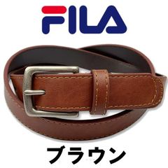 ブラウン  フィラ FILA ベルト ロゴ ビジカジ ベルト 2.8cm 01