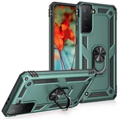 Galaxy S21 5g　SC-51B　SCG09　スマホケース　合金製リング　軽量　耐衝撃　車載ホルダー　グリーン