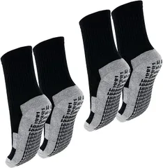 753japan サッカー ソックス ジュニア スポーツ 滑り止め 足首サポート 子供 キッズ 靴下( 黒・黒2足セット19cm-24cm,  19.0 cm)