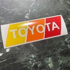 3色TOYOTAカッティングステッカー イエロー オレンジ 赤 トヨタ 豊田