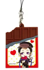 【中古】ストラップ 灰谷蘭 「東京リベンジャーズ バレンタインフェア in PRINCESS CAFE チョコレート型ラバーストラップ」