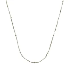 【B：シルバー × 35cm】[Cream dot. クリームドット公式] ネックレス レディース   ステンレス製 金属アレルギー つけっぱなし サージカルステンレス 1mm幅 極細 ショート スキンジュエリー 5タイプ 大人