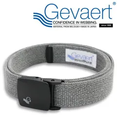 【日本製】GEVAERT ゲバルト ベルト 軽量バックル使用 35mm幅 NEK ゴムベルト ベルギー生地使用 日本製 7987137 (D-グレー)のサムネイル