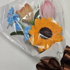 カラフル　モールフラワー　花束Mサイズ