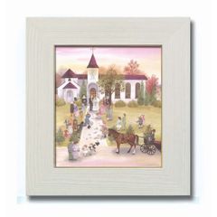 新品】安野光雅「結婚式」ポスター 複製画 額付 あんのみつまさ - メルカリ
