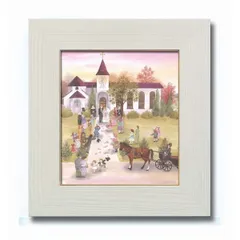 藤田三歩 「メルヘンの詩」夕べの絵日記 色紙絵 木製額装 藤田三歩 「メルヘンの詩」夕べの絵日記 色紙絵 木製額装 - メルカリ