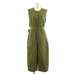 セオリー theory 21SS VENDOME CARGO JUMPSUIT ジャンプスーツ オールインワン ワイド ノースリーブ ベルト S カーキ 01-1106413-620-902 /NW40のサムネイル