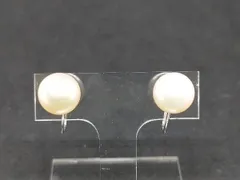 K14WG パールイヤリング 2.5g 8mm珠 ネジ式 14K 14金ホワイトゴールド 