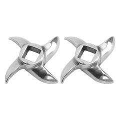 【人気商品】2個入り ステンレス製 ミートグラインダー交換刃 高効率＆正確なミンサーブレード 時間とエネルギーを節約する