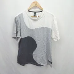 ◇ ⊂ adidas アディダス ×Marimekko マリメッコ 半袖 Tシャツ サイズXL ホワイト ネイビー グレー系 メンズ E  【1507030011215】