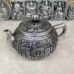 百福茶壺 銅製 中国茶器 飲茶食器 装飾品 工芸品 美術品 置物 百福茶壺 銅製 中国茶器 飲茶食器 装飾品 工芸品 美術品 置物