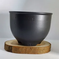 Ｒ７１２　水指　『丹波立杭焼』『市野信行造』『一重口水指』　共箱　茶道具 R712 水指 『丹波立杭焼』『市野信行造』『一重口水指』 共
