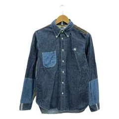 eye JUNYA WATANABE COMME des GARCONS MAN / アイジュンヤワタナベ マン | 2010AW | × Brooks Brothers 異素材 切替 パッチ デニム シャツ | S | インディゴ/カーキ | メンズ