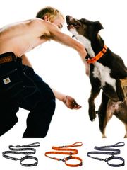 Carhartt WIP カーハート 犬用 リード&カラーセット 小型犬 中型犬  おしゃれ かわいい ブランド 肩掛け リード ショルダーリード ハンズフリー スクリプトロゴ SCRIPT DOG LEASH & COLLAR I030251