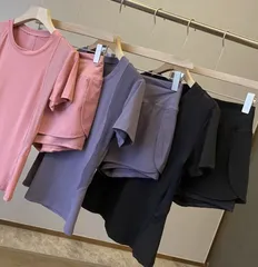 スポーツウェア メッシュ 速乾 ヨガ セットアップ ２色【0918】