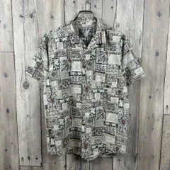 OLD unknown 90s ヴィンテージ 総柄 アート柄 開襟 シャツ