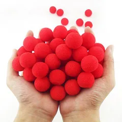 【特価セール】トリック小道具 ステージ マジック マジック 50個入り アップ クローズ ボール (レッド2.5cm) スポンジ ソフト HEE