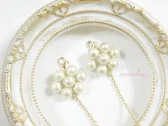 コットンパールフラワーマスクストラップ