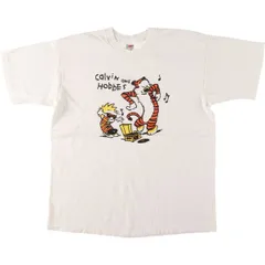 古着 90年代 フルーツオブザルーム FRUIT OF THE LOOM CALVIN AND HOBBES カルビンとホッブス キャラクタープリントTシャツ/eaa567791のサムネイル